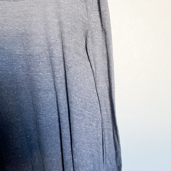 Free People Tunic Top Small Lightweight Waffle Long Sleeve Low Back Gray - Picture 9 of 12